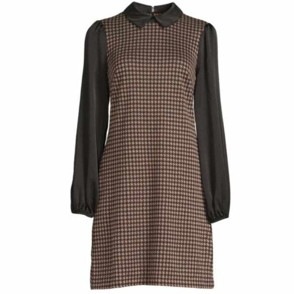 Tommy Hilfiger Houndstooth Twofer Knit Mini Dress - Picture 1 of 9